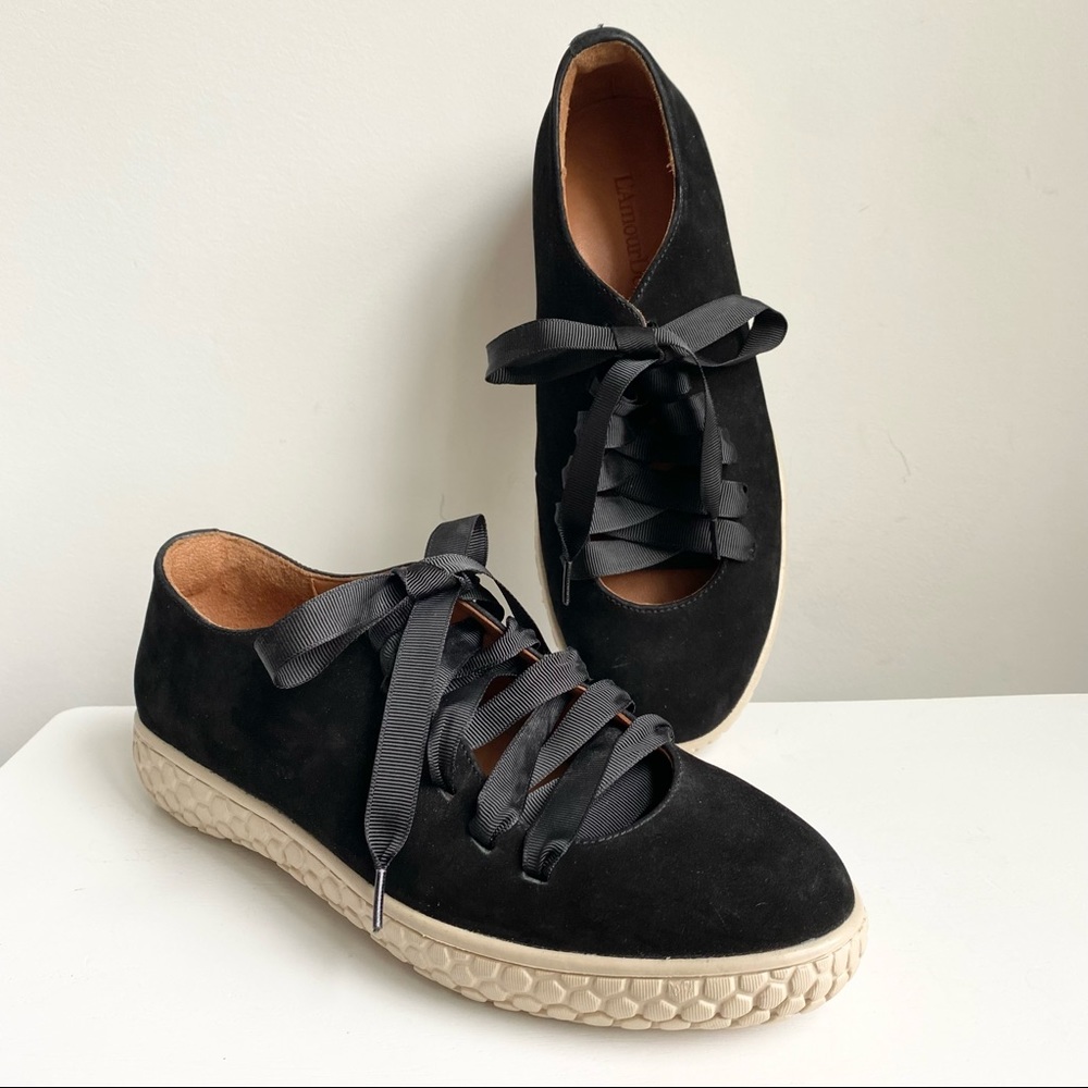 L’AmourDesPieds Zaheer sneaker ribbon lace black size 7